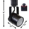 Direct-Lighting H System Daylight White 6000K GU10 LED Track Lighting Head - 7.5W LED Bulb 50154L-6K-BK Black view 2