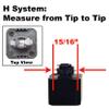 Direct-Lighting H System Daylight White 6000K GU10 LED Track Lighting Head - 7.5W LED Bulb 50154L-6K-BK Black view 3