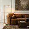 Brightech Leaf Pharmacy LED Reading Lamp, Dimmable Floor Lamp with Easy Rotation over Chair or Desk for Living Rooms & Offices, Adjustable Standing Tall Lamp, For Sewing & Crafts, Antique Brass (Gold) view 2