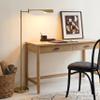 Brightech Leaf Pharmacy LED Reading Lamp, Dimmable Floor Lamp with Easy Rotation over Chair or Desk for Living Rooms & Offices, Adjustable Standing Tall Lamp, For Sewing & Crafts, Antique Brass (Gold) view 3