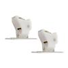 Amazing Drapery Hardware Large White Roman Shade Cord Lock with Dual Brass Wheels - Holds up to 5 Lift Cords, Suitable for Roman and Pleated Shades - 2-Pack view 2
