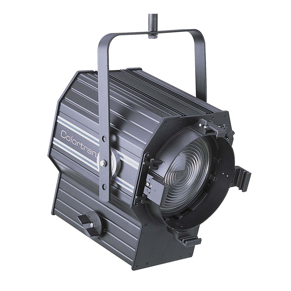 Leviton FR2TH-62B 8-Inch Theater Fresnel with "C" Clamp 20A Locking Plug Installed, Black