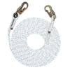 Pelican Rope 5/8" Vertical Lifeline Rope - Made in USA - Fall Protection Lanyard - Ladder & Tower Gear - 3 Strand Rope with Steel Snap Hook Ends - 25 ft. view 1