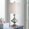 Reiner 23" High Table Lamp Brushed Nickel Blue-Green Glass Urn Modern view 2