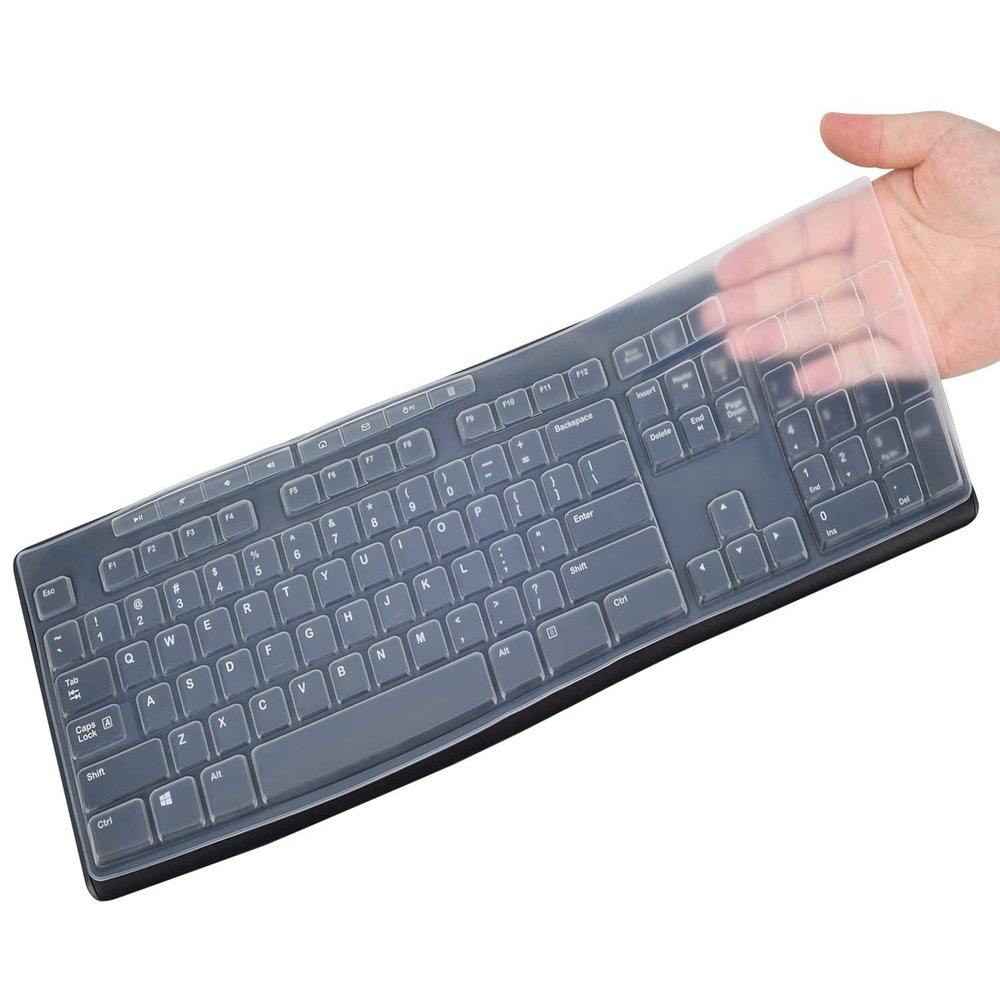 CaseBuy Keyboard Cover Skin for Logitech MK270 MK295 Wireless Keyboard & Logitech K200 K260 K270 MK200 MK260 Keyboard (Clear)