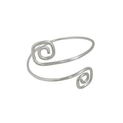 BodyJewelryOnline Square Design Wired Adjustable Armband, Material, Hypoallergenic, Non-Toxic, Fully Adjustable Design, Premium Silver Finish, Compact Size