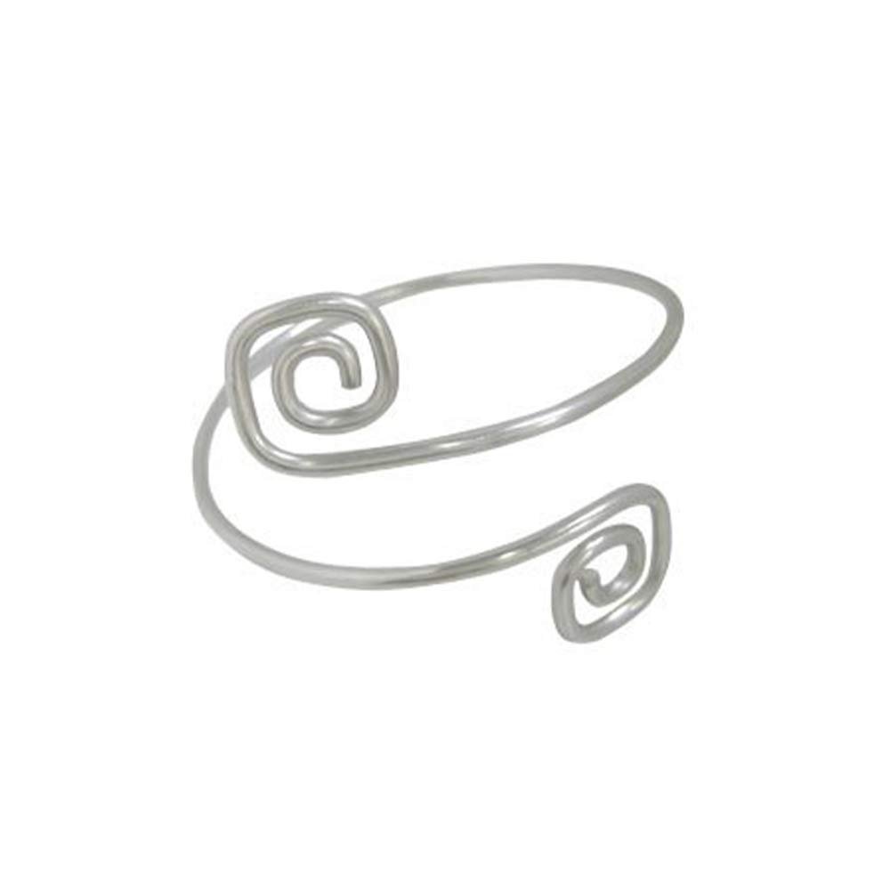 BodyJewelryOnline Square Design Wired Adjustable Armband, Material, Hypoallergenic, Non-Toxic, Fully Adjustable Design, Premium Silver Finish, Compact Size
