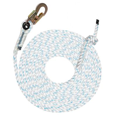 Pelican Rope 5/8" x 300' Polyester Composite Vertical Lifeline Rope with Steel Snaphook