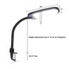 HomeConcept LED Clamp Lamp Bright-Reader Full Spectrum Hi-Output 2,100 LUX, Dimmable, Energy Efficient 12w, 6,400k (for Paperwork,Reading, Knitting, Hobbies) Black Color with Adjustable Goose-Neck view 2