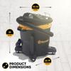 Vacmaster Professional - Wet/Dry Vac, 16 Gallon, Beast Series, 6.5 HP 2-1/2" Hose (VJH1612PF0201), Black view 3