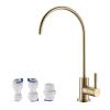 Havin Gold Drinking Water Faucet,Brushed Gold Reverse Osmosis Faucet,Water Filter Faucet for Kitchen Sink Use,Beverage Faucet,Lead-Free Stainless Steel(Brushed Gold) view 1