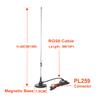 Dualband Antenna 2meter 70cm Mobile VHF/UHF Ham Radio (137-149, 437-480 Mhz) Mag Mount Magnet Base PL-259 Connector, 10 Ft RG58 Cable view 4