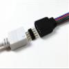 HUALAND 50pcs 10mm Black 4 Pin Pol Cable Connector Clutch Adapter 4 pin RGB LED Connector for RGB5050 3528 LED Strip Strip view 3