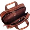 Mancini Leather Goods Buffalo Leather Double Compartment 15.6" Laptop Briefcase view 2