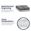 Stainless Steel 12 Inch Metal Ruler Non-Slip Rubber Back, with Inch and Metric Graduations view 4