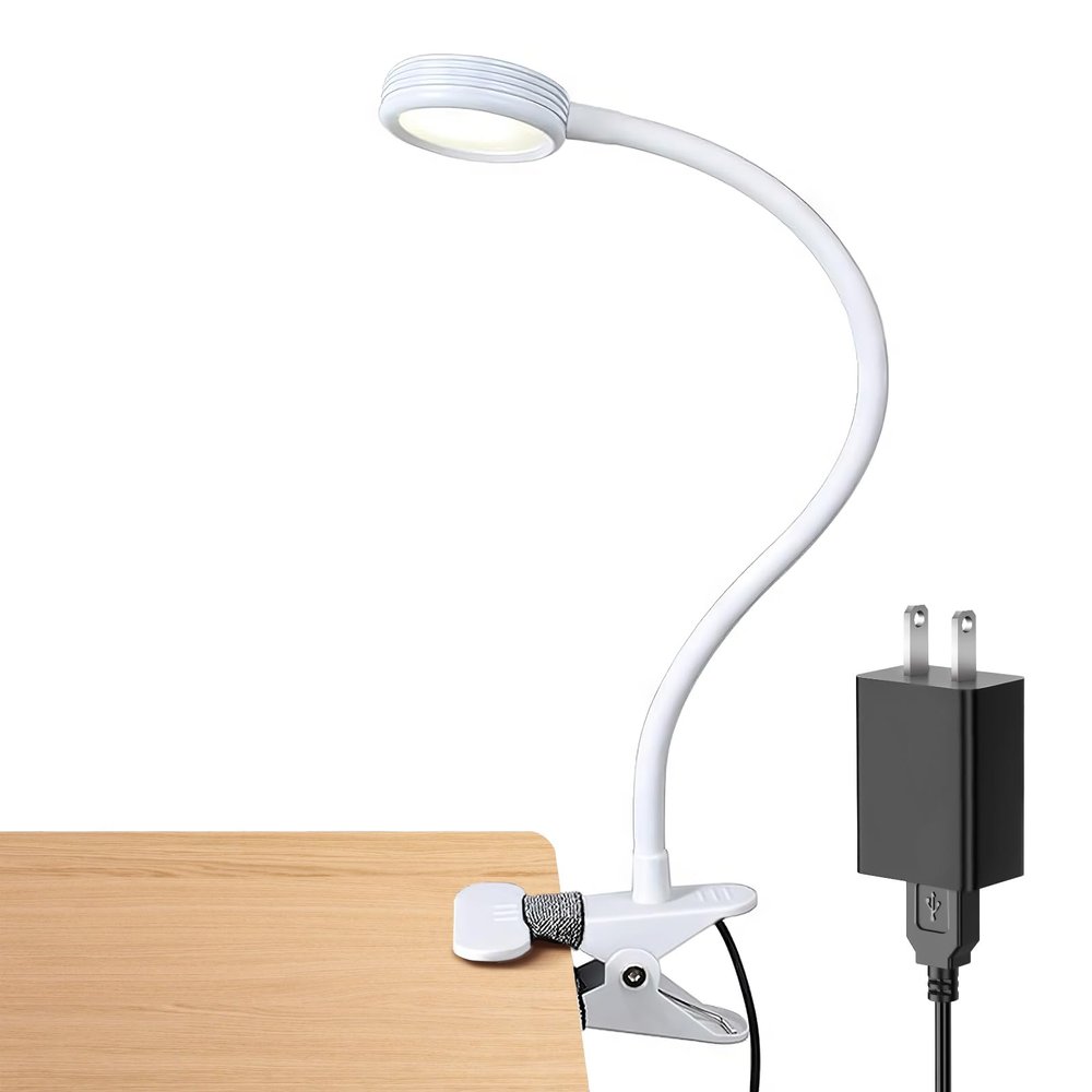 LEPOWER Clip on Light, Book Reading Lamp for Desk, Bed Headboard and Dorm