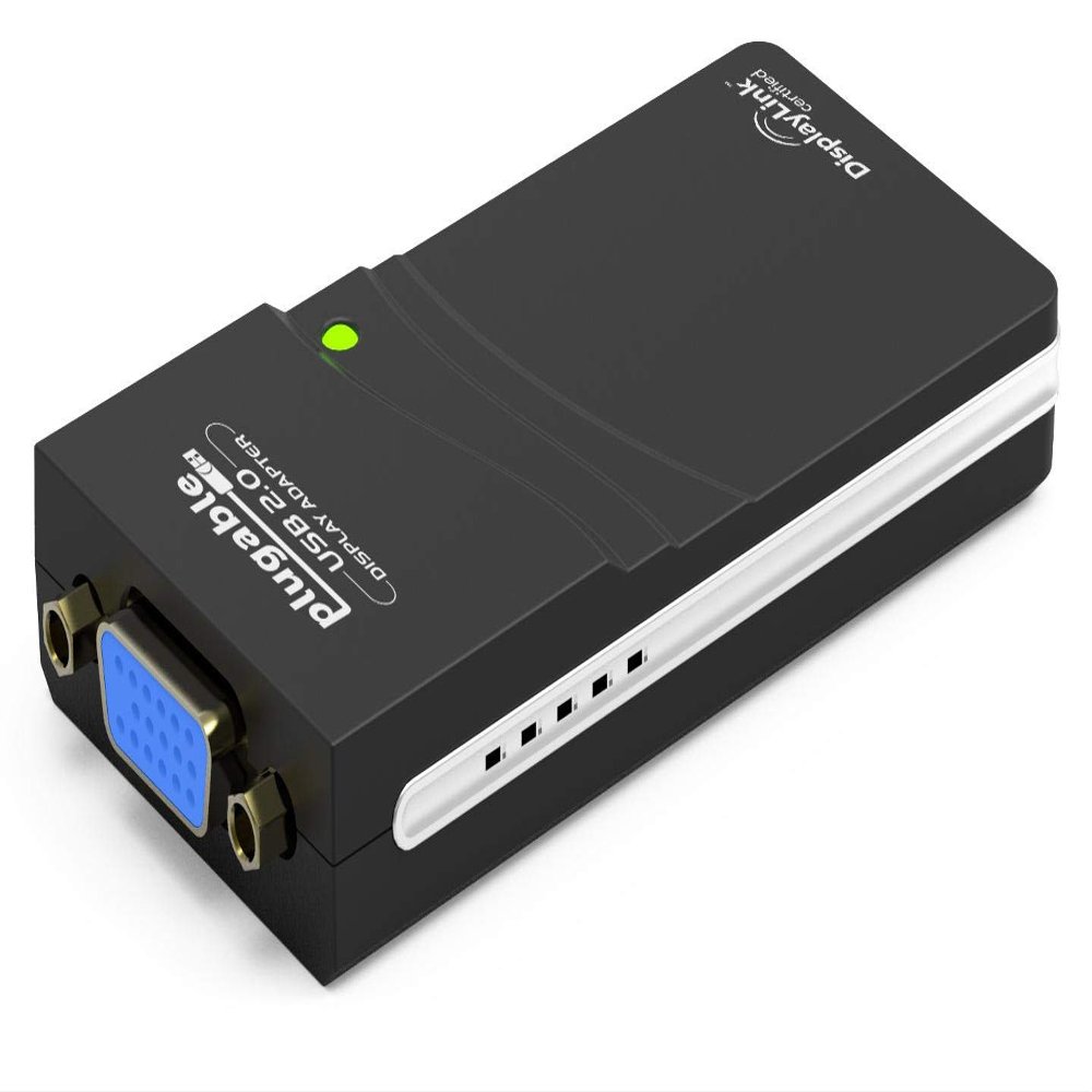 Plugable USB 2.0 to VGA Video Graphics Adapter for Multiple Monitors up to 1920x1080 Supports Windows 11,10, 8.1, 7, XP, Mac, and ChromeOS