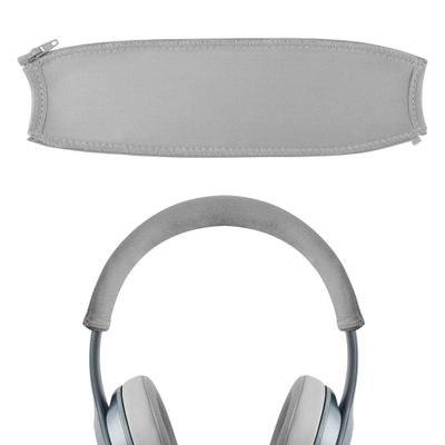 Geekria Flex Fabric Headband Cover Compatible with Beats Solo 4, Solo 3, Solo 2 Headphones, Sweat Cover, Replacement Repair Part, Easy DIY Installation (Gray)