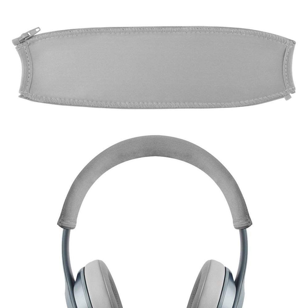 Geekria Flex Fabric Headband Cover Compatible with Beats Solo 4, Solo 3, Solo 2 Headphones, Sweat Cover, Replacement Repair Part, Easy DIY Installation (Gray)