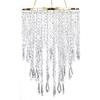 Sunli House Modern Mini Chandelier Shade,H12.9 X W8.66 Chandeliers Light Fixture Sparkling Decorations for Wedding Centerpiece Lampshade with Acrylic Jewel Droplets view 1