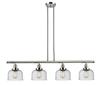 Innovations Lighting 214-PN-G74 Large Cone - Four Light Adjustable Stem Island, Polished Nickel Finish with Seedy Glass view 1