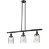 Innovations Lighting 213-OB-G54 Small Bell - Three Light Adjustable Stem Island, Oiled Rubbed Bronze Finish with Seedy Glass view 1