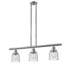 Innovations Lighting 213-SN-G54 Small Bell - Three Light Adjustable Stem Island, Satin Brushed Nickel Finish with Seedy Glass view 1