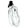 Jandorf 60138 Lamp Cord 6 Ft. 18-2/SPT-1 Wire with Clip-in Candelabra Base Socket, On/Off Switch & Polarized Plug White view 1