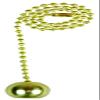 Jandorf 60314 Pull Chain with Solid Brass Ball, 12" Long Solid Brass Beaded Chain view 1