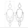 Deltana DK854U3 Imperial Design and 5-Inch Center to Center Door Knocker view 2