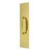 Deltana PPH55U3 3 1/2-Inch x 15 -Inch Push Plate with Handle, Polished Brass view 1