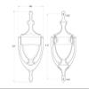 Deltana DK7356U26D Victorian Design and 6 1/4-Inch Center to Center Door Knocker view 2