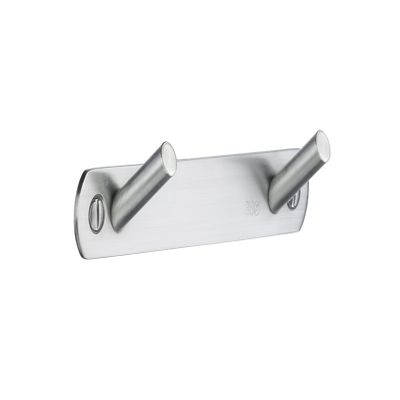 Smedbo B1062 Double Coat Rack, Brushed Stainless Steel