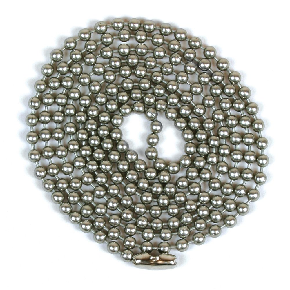 Beaded Chain #6, 3' with Connector Pewter Finish