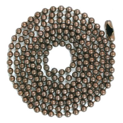 Beaded Chain #6, 3' with Connector Rustic Antique Finish