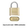 Master Lock Padlock, Set Your Own Letter Combination Lock, 2 in. Wide, 175DWD, 1- inch, Tan view 2