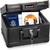 Honeywell Safes & Door Locks - Small Safe Box Chest for Home - Fireproof Safe Holds #10 Envelopes, USB Flash - Strong ABS Plastic - Document, Money Safe with Key Lock System - 0.15 CU, Black - 1101 view 1