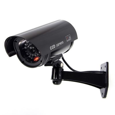 Dummy Security Camera, Fake CCTV Surveillance System (1, Black)