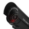 F FINDERS&CO Outdoor Fake Security Camera, Dummy CCTV Surveillance System with Realistic Red Flashing Lights and Warning Sticker (4, Black) view 2
