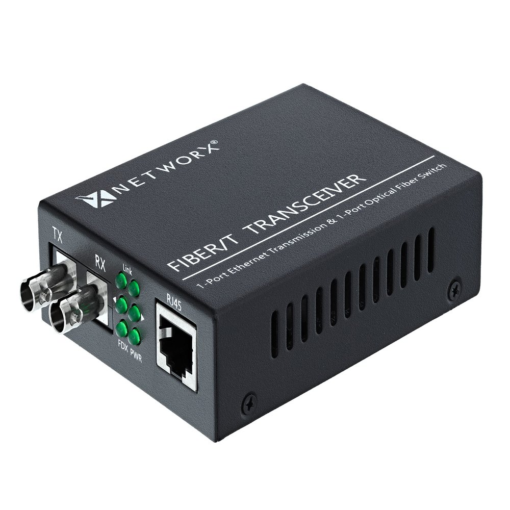 Networx Gigabit Ethernet Fiber Media Converter - UTP to 1000Base-SX - ST Multimode, 5...