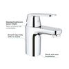 GROHE 32824000 Eurosmart Cosmopolitan Ohm Basin view 4