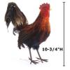 Standing Multicolored Feathered Artificial Rooster with Attached Wires view 4