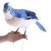 Factory Direct Craft Large Feathered Artificial Blue Jay Bird with Attached Wires view 1