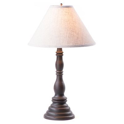 Irvin's Tinware Davenport Lamp in Americana Black with Shade