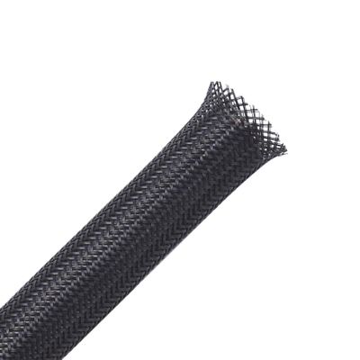 100ft - 1/4 inch PET Expandable Braided Sleeving  Black  Alex Tech Braided Cable Sleeve