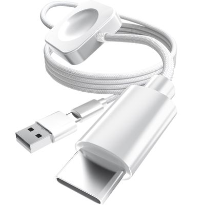 CTREEY 2-in-1 Fast Charging USB C to C Cable with Built in Apple Watch Charger for iPhone 17/16/15, iWatch Ultra 3/2/1 & Series 1-11, Vacation Camping Essentials, Portable for Samsung/Google, iPad