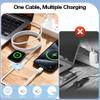 CTREEY 2-in-1 Fast Charging USB C to C Cable with Built in Apple Watch Charger for iPhone 17/16/15, iWatch Ultra 3/2/1 & Series 1-11, Vacation Camping Essentials, Portable for Samsung/Google, iPad view 2
