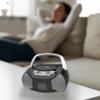 Naxa Electronics NPB-268 Portable CD/Cassette Boombox, Silver/Black view 2