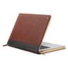 MOSISO Compatible with MacBook Air 13 inch Case A1466 A1369 Older Version 2010-2017 Release, PU Leather Laptop Sleeve Vintage Retro Zippered Portfolio Protective Case Cover, Brown view 1