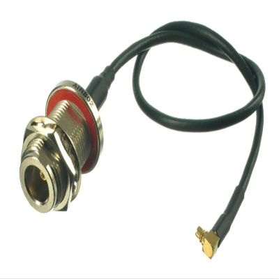 AIR802 CA100 Pigtail Antenna Cable, N Jack-Female Bulkhead to MMCX Plug-Male Right Angle 8 inches